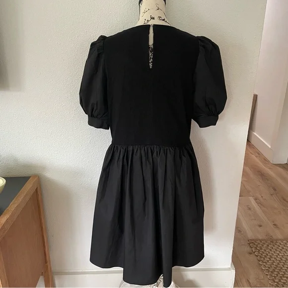 Sold! English Factory Black Puff Sleeve Mini Dress - Picture 11 of 14
